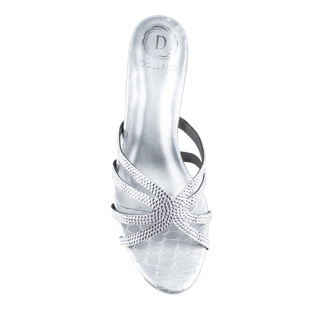 Captivating Silver Pencil Heel Sandals