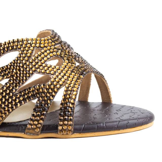 Leila Stylish Brown Pencil Heel Sandals