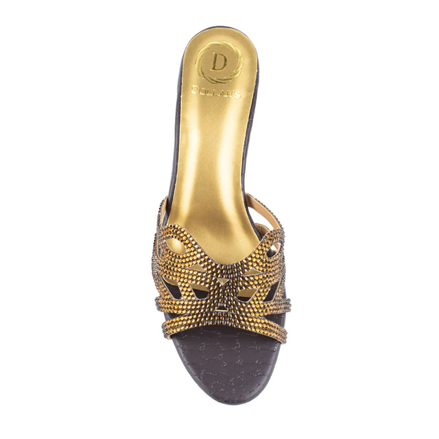 Leila Stylish Brown Pencil Heel Sandals