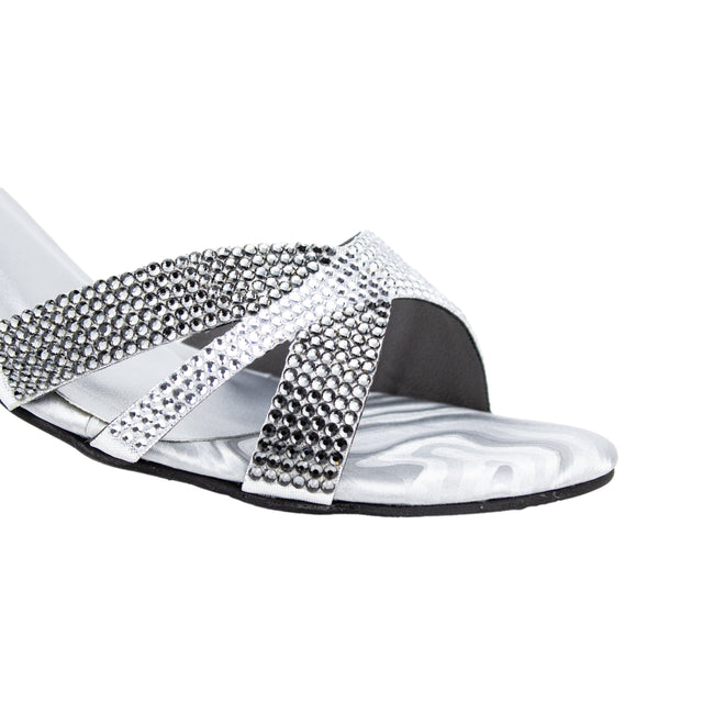 Hannah Handcrafted Luxury Silver Heel Sandal