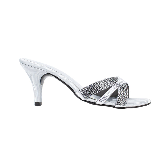 Hannah Handcrafted Luxury Silver Heel Sandal