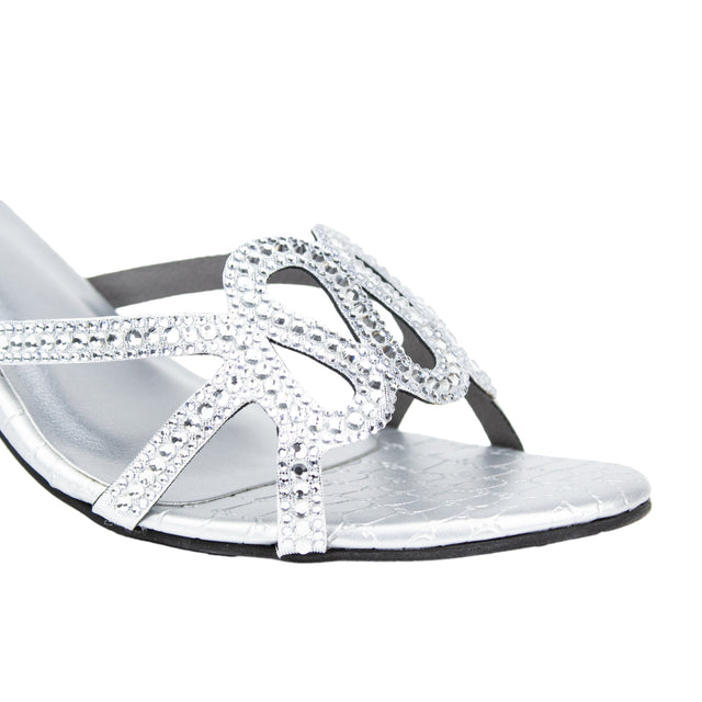 Sabah Women Silver Heel Sandals