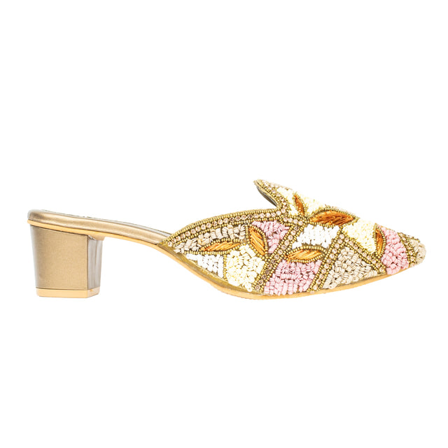 Bold Bronze Block Heel Sandals