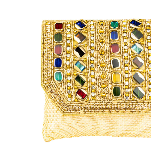 Handcrafted Gold Crystal Purse