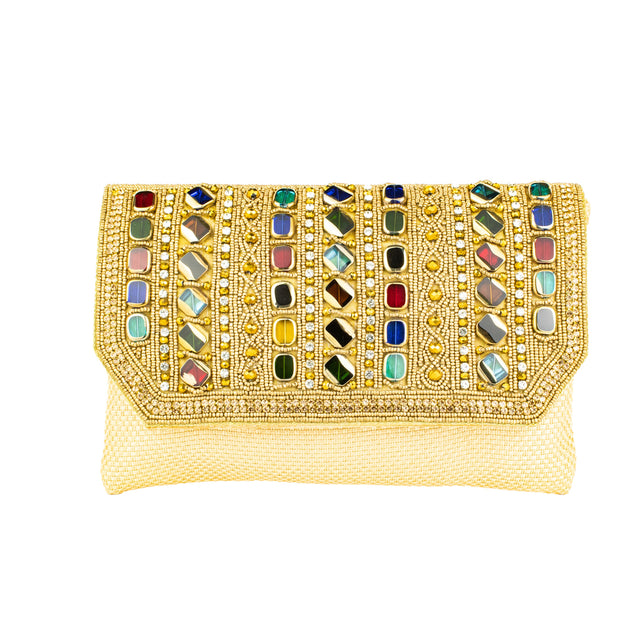Handcrafted Gold Crystal Purse