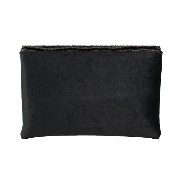 Handcrafted Black Gold Crystal Purse