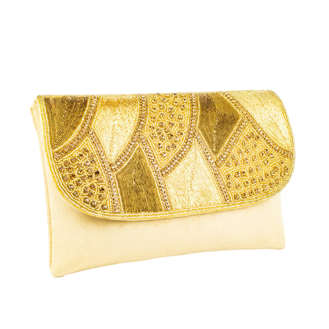 Handcrafted Gold Crystal Purse