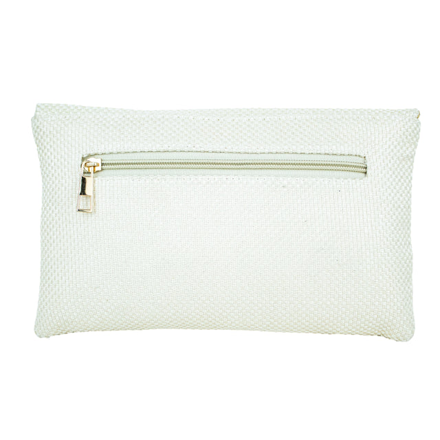 Cream Handcrafted Jute Crystal Embellished Handbags
