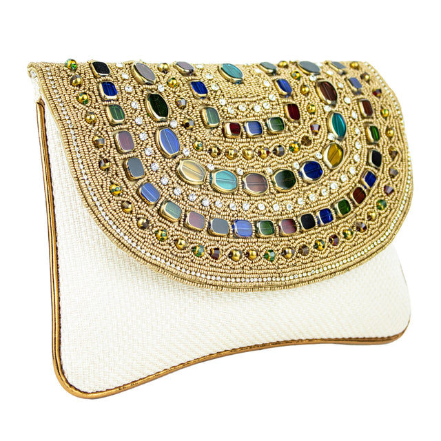 Handcrafted Yasmin Cream Purse