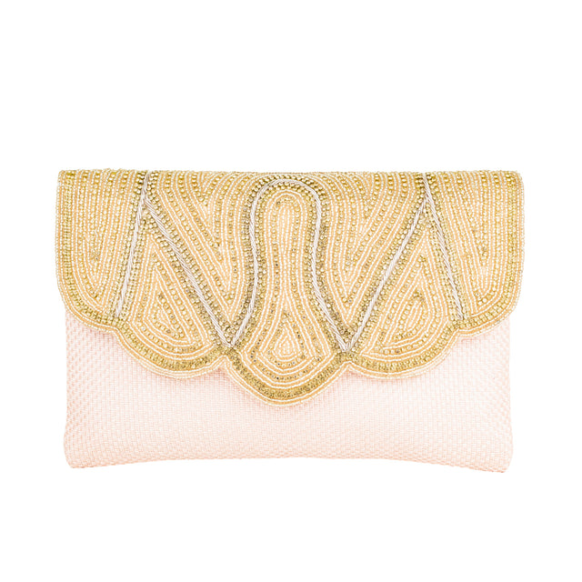 Rose Handcrafted Authentic Jute Crystal Embellished Handbags