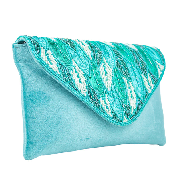 Handmade Elham Blue Clutch Bag