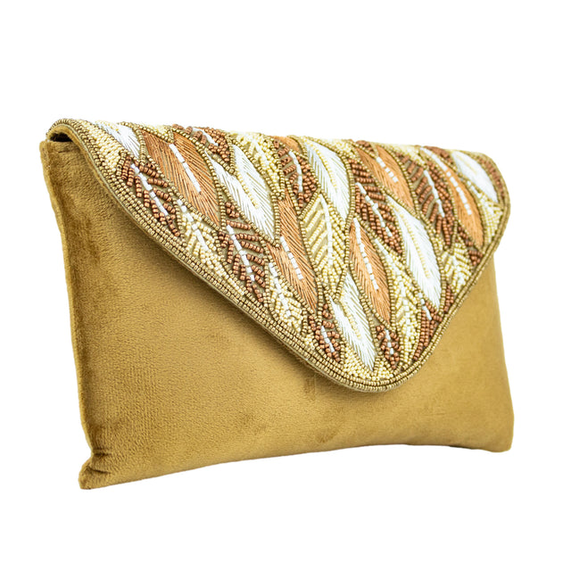 Handmade Elham Brown Clutch Bag