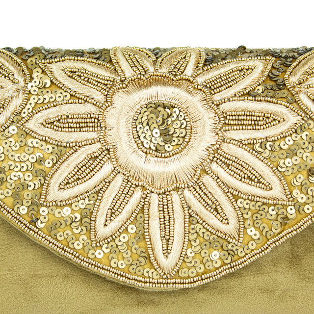 Handmade Nasira Brown Clutch Bag