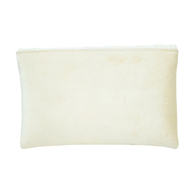 White Handcrafted Authentic Jute Crystal Embellished Handbags