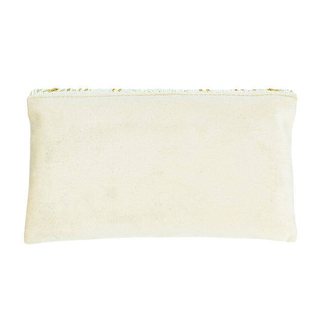 Handmade Fatima Cream Clutch Bag
