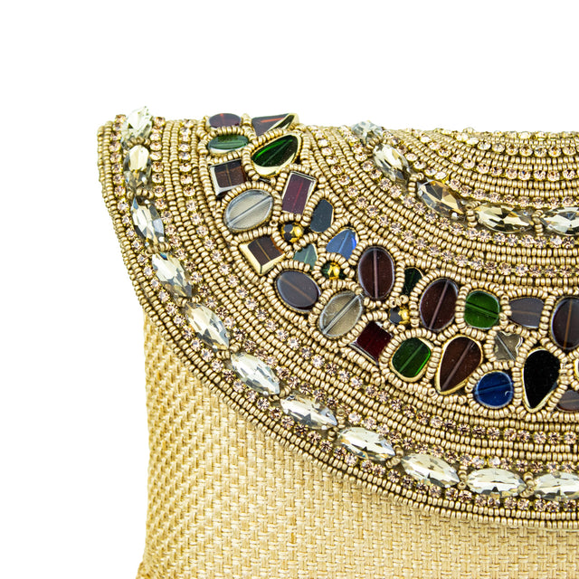 Handmade Samiya Gold Clutch Bag
