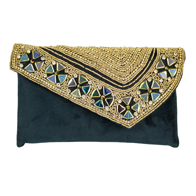 Handmade Hoor Black Clutch Bag