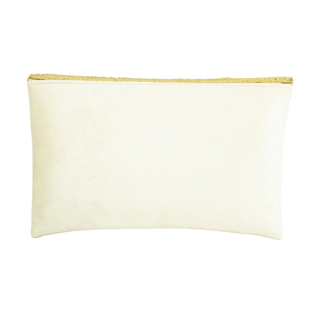 Handmade Hoor Cream Clutch Bag