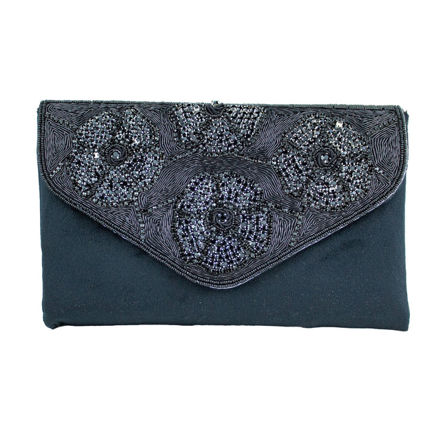Handmade Isra Black Clutch Handbag