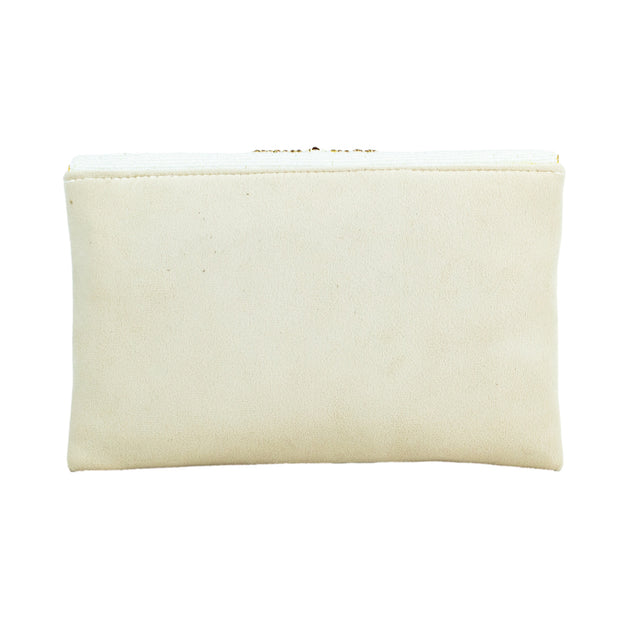 Handmade Isra Cream Clutch Handbag