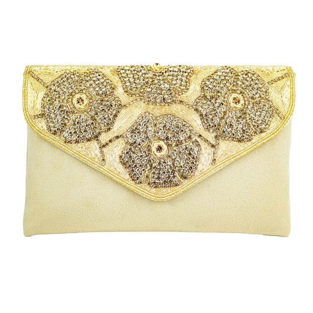 Handmade Isra Gold Clutch Handbag