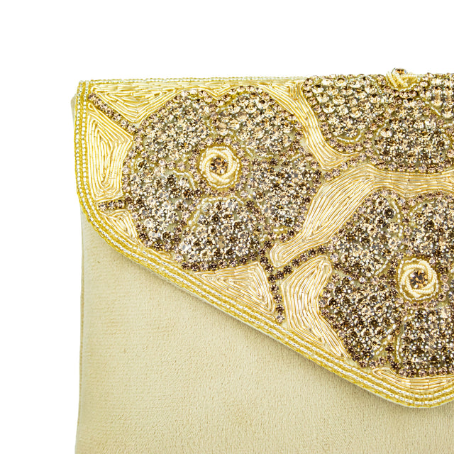 Handmade Isra Gold Clutch Handbag