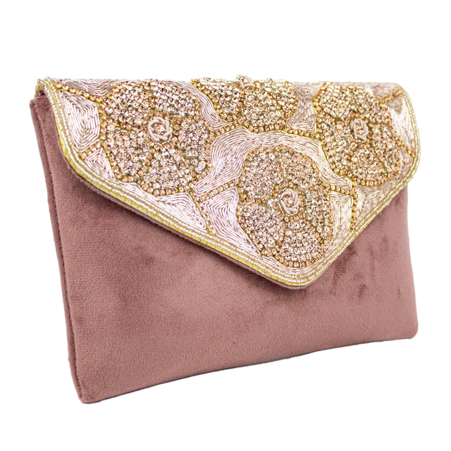 Handmade Isra Rose Clutch Handbag