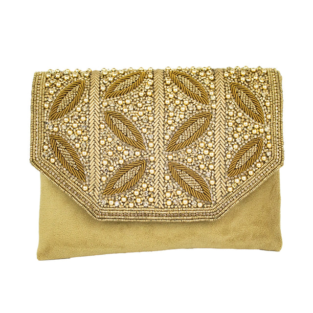 Handmade Jannah Bronze Clutch Handbag