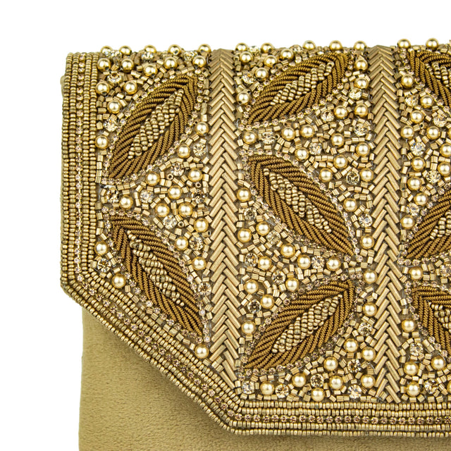 Handmade Jannah Bronze Clutch Handbag