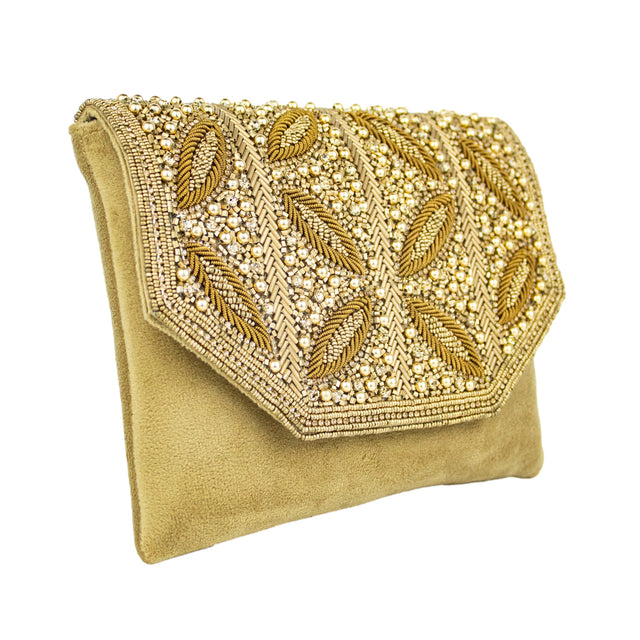 Handmade Jannah Bronze Clutch Handbag