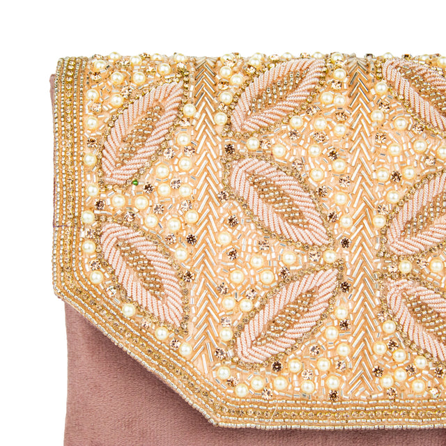 Handmade Jannah Rose Clutch Handbag