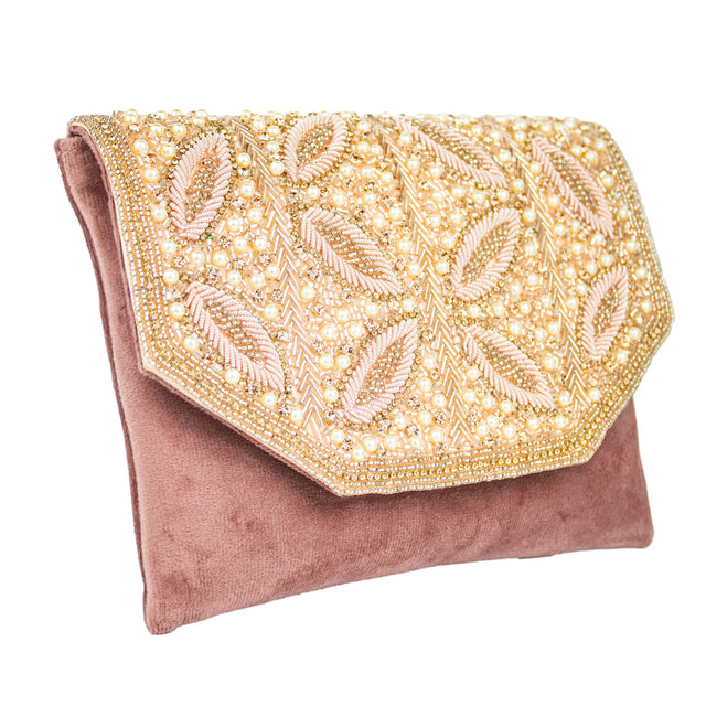 Handmade Jannah Rose Clutch Handbag