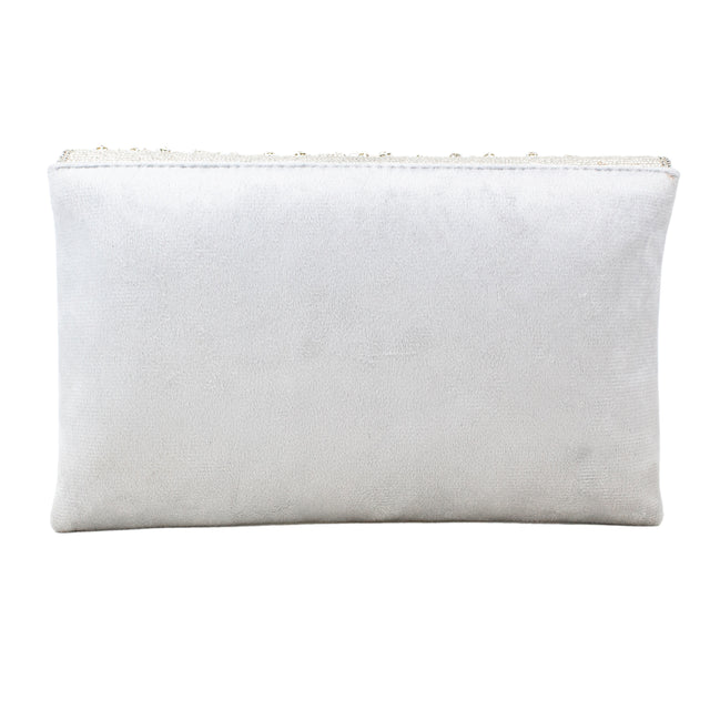 Silver Handcrafted Authentic Jute Crystal Embellished Handbags