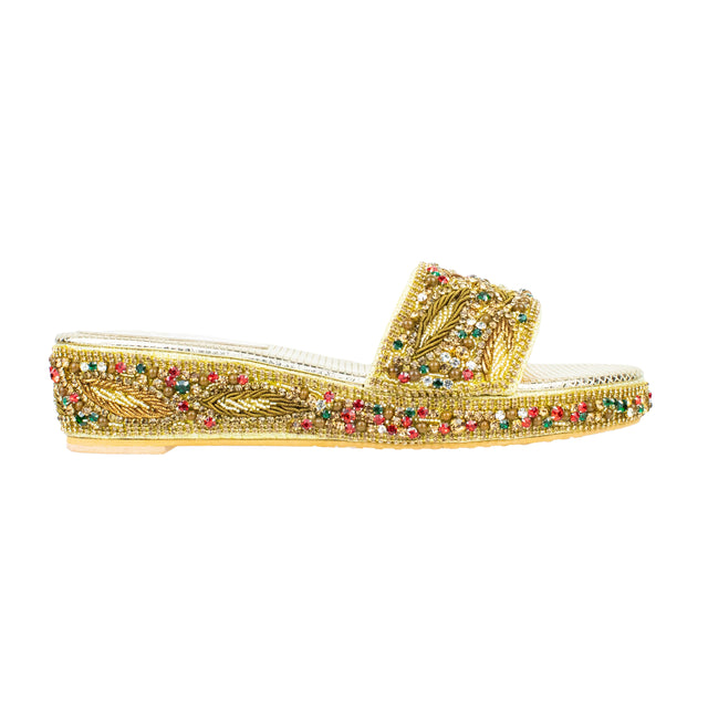 Handcrafted Multi Colour Wedge Sandals
