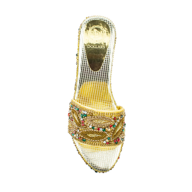 Handcrafted Multi Colours Wedge Sandals