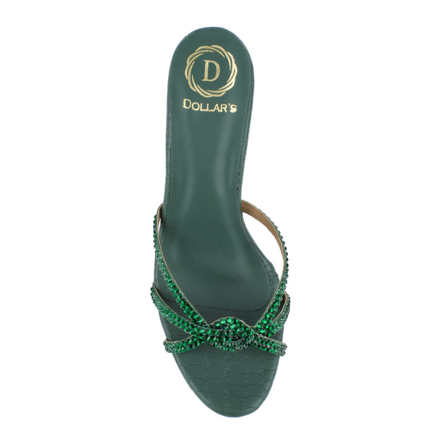 Amal Refined Green Pencil Heel Sandals