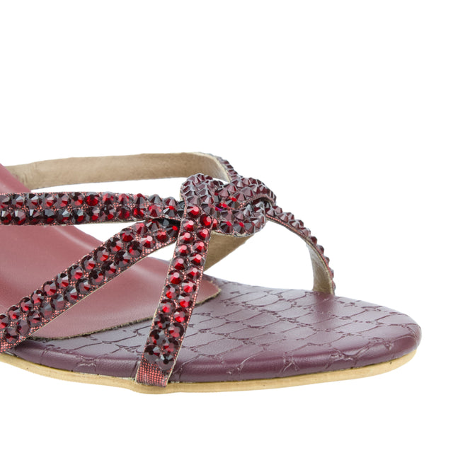 Amal Statement Maroon Pencil Heel Sandals