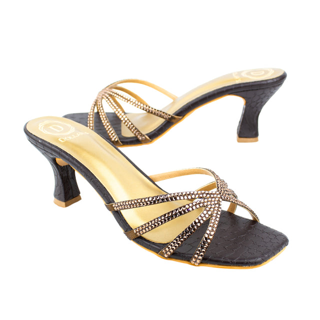 Zoya Timeless Brown Pencil Heel Sandals