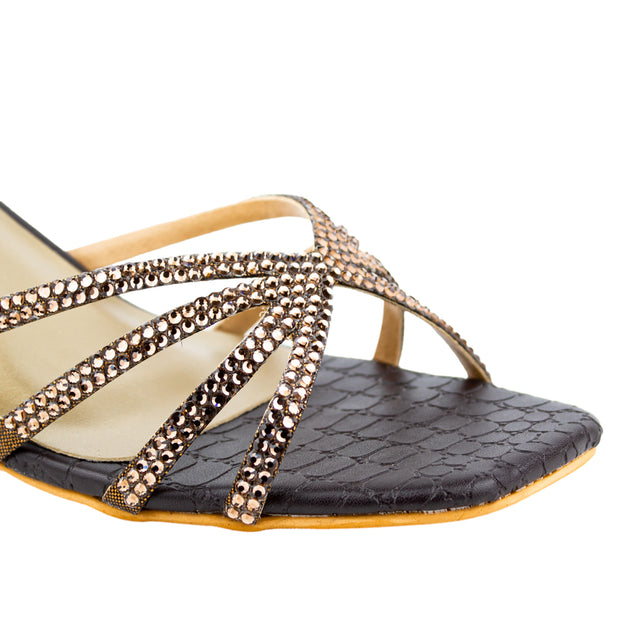 Zoya Timeless Brown Pencil Heel Sandals