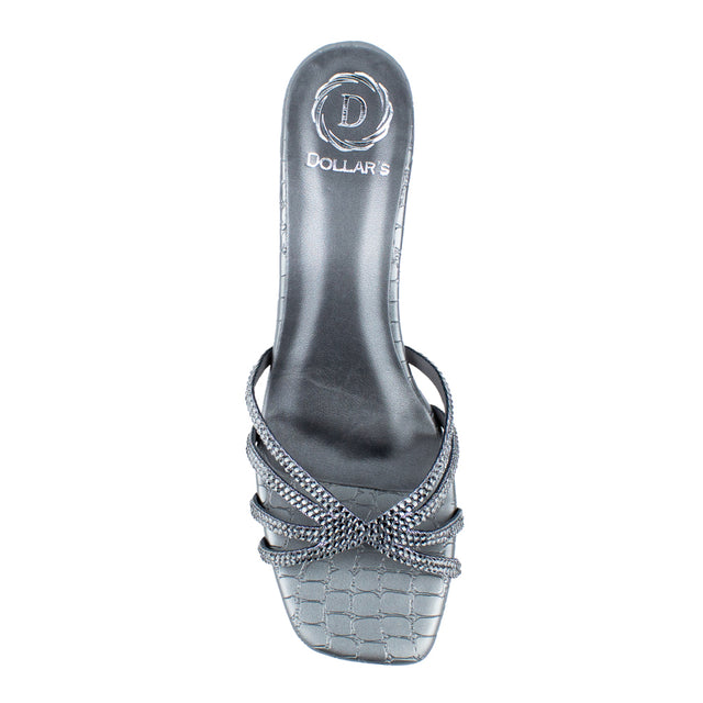Zoya Glamorous Grey Pencil Heel Sandals