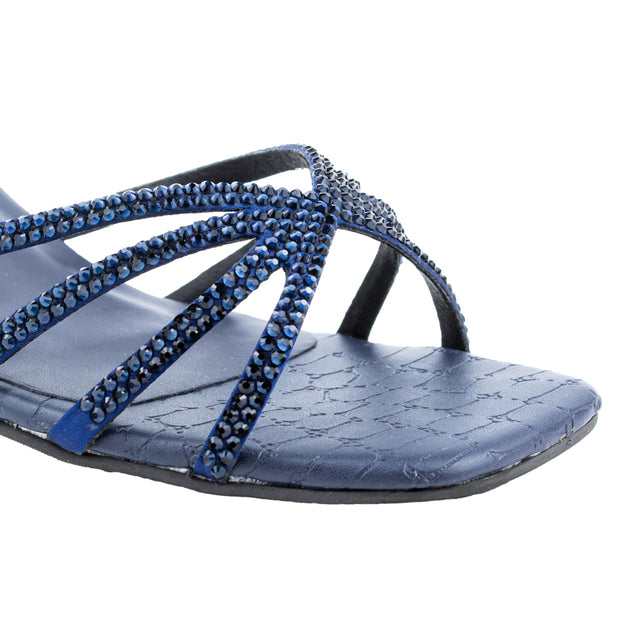 Zoya Opulent Navy Blue Pencil Heel Sandals