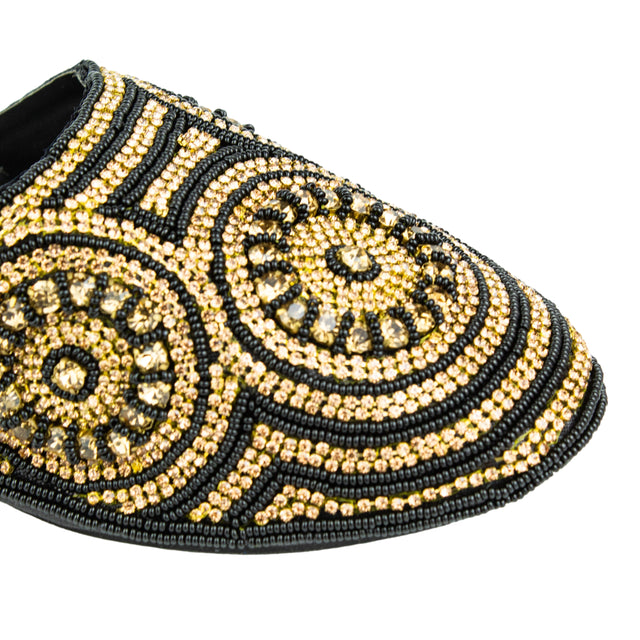 Enchanting Black Flat Slippers