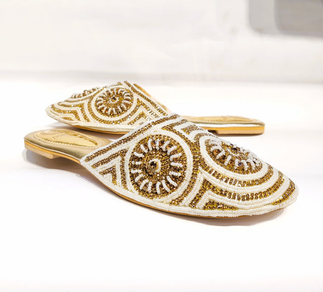 Iconic Cream Flat Slippers