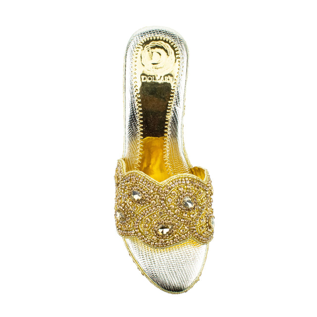 Handcrafted Gold Wedge Sandals