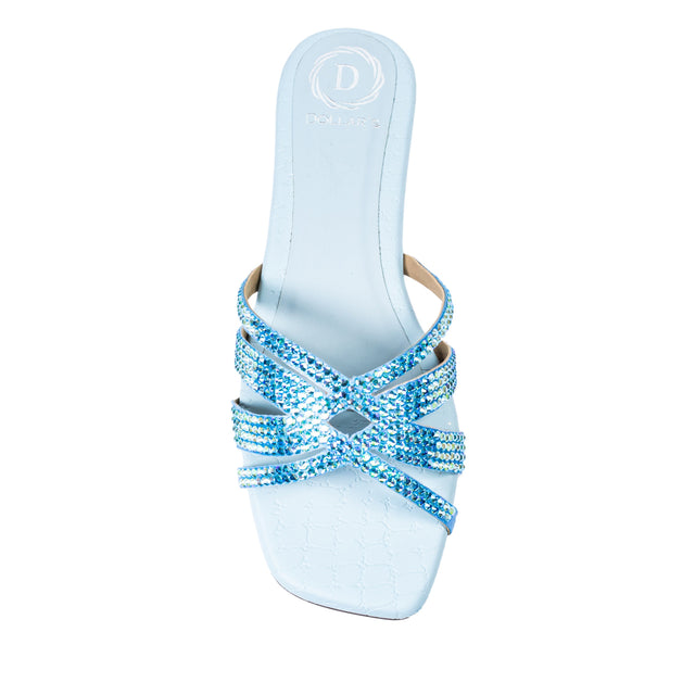 Sadaf Luxe Baby Blue Flat Slippers