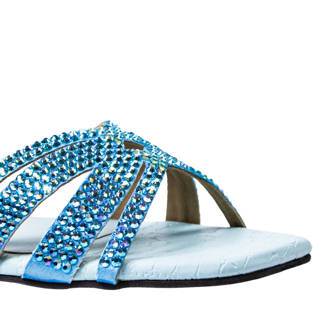 Sadaf Luxe Baby Blue Flat Slippers