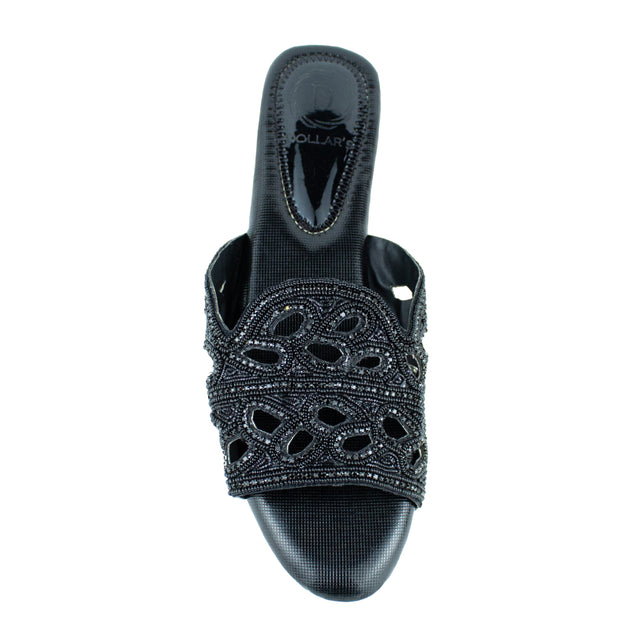 Bold Black Flat Slippers