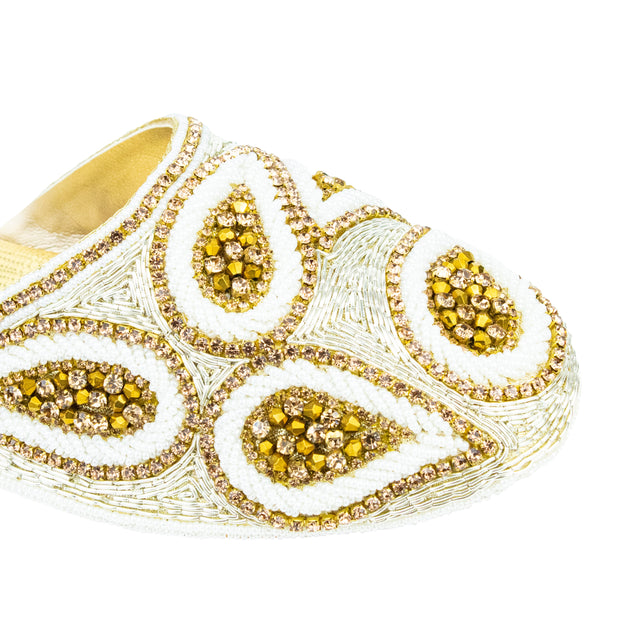 Contemporary Cream Flat Slippers