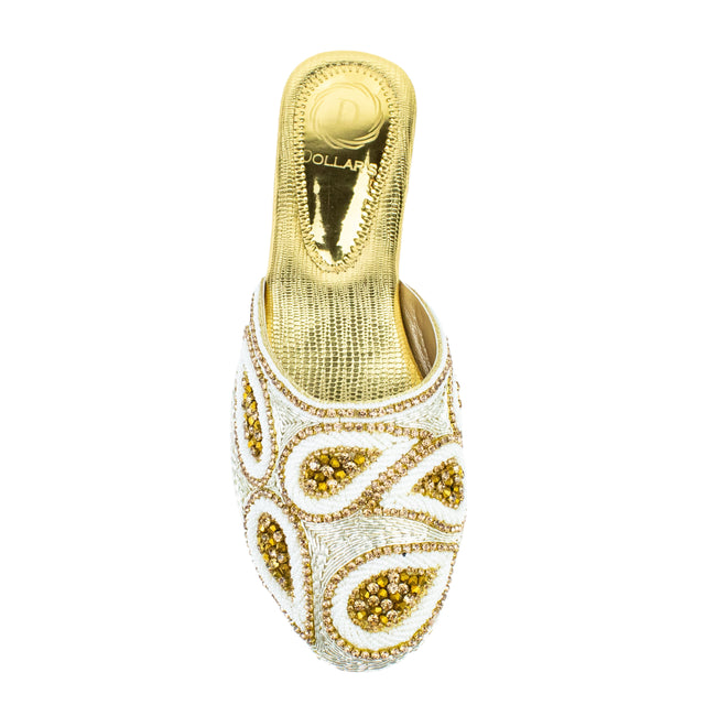 Contemporary Cream Flat Slippers