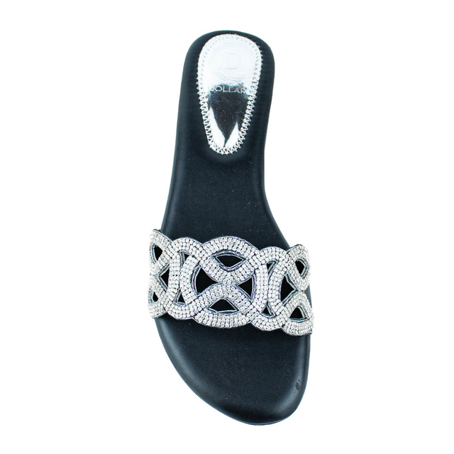 Chic Slate Black Flat Slippers